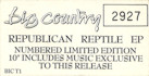 Republican Party Reptile EP Numbered Sticker